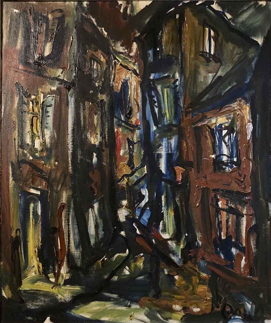 André Boul - Rue animée - Collection Philippe Lacroix
