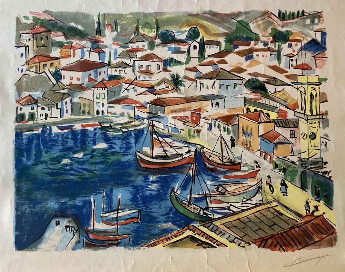 François Desnoyer - Le port de Cassis - Collection Philippe Lacroix