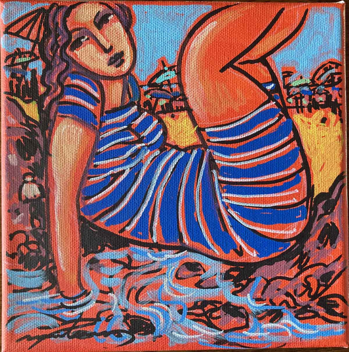 Philippe Martinery - Pas facile de trouver une place sur la plage - Collection Philippe Lacroix
