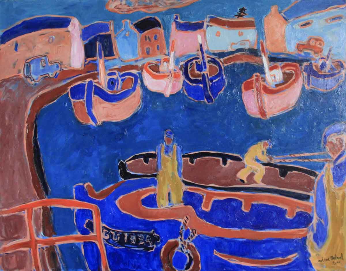 Robert Delval - Les barques de pêcheurs - Collection Philippe Lacroix