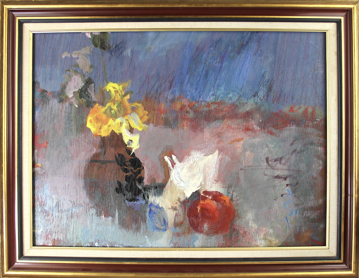 Robert Hanès - Nature morte et bouquet - Collection Philippe Lacroix
